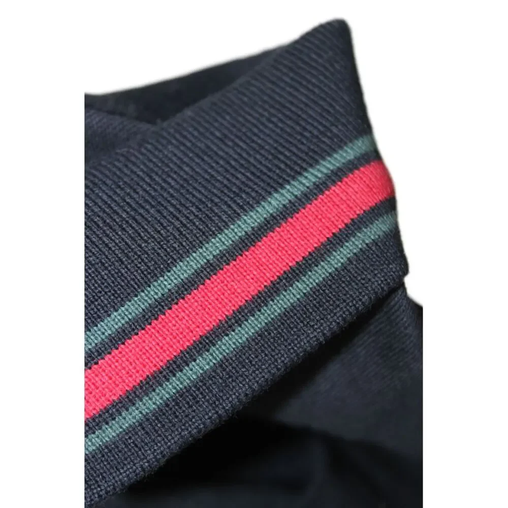 Gucci Mens Cotton Collared Short Sleeve Polo Shirt Black Size XL